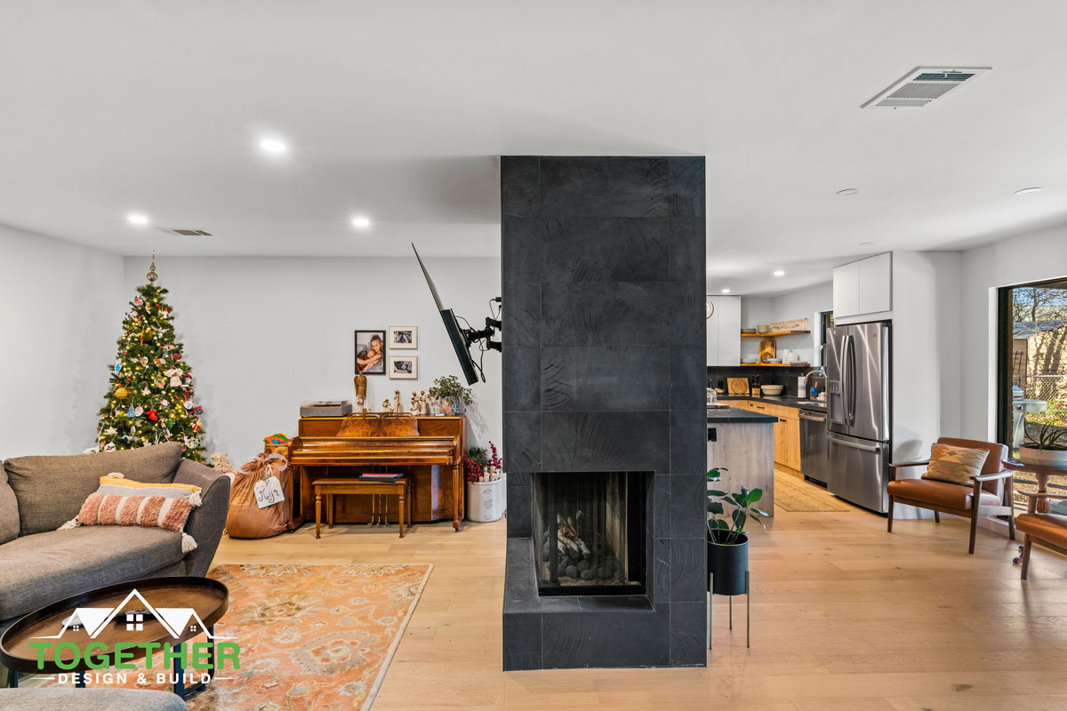 Fireplace Redesign Austin | Mapleleaf Drive Project
