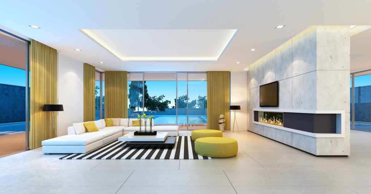 Luxurious modern living room with elegant decor and high-quality finishes, showcasing affordable luxury home design by Together Design & Build.