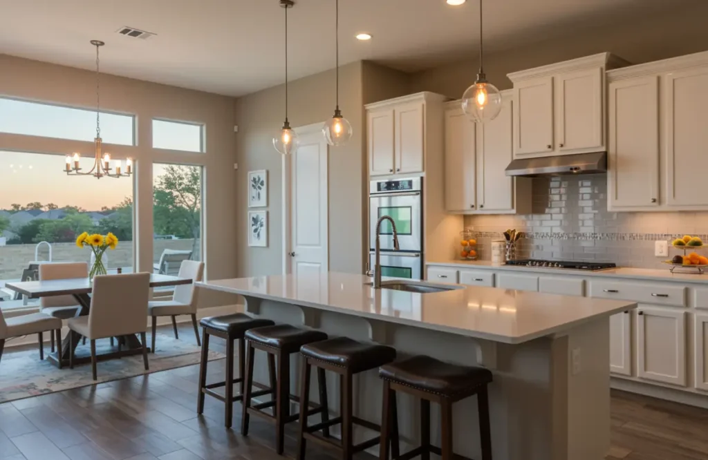 Austin home renovation experts transforming a kitchen with modern design and open-concept living space.